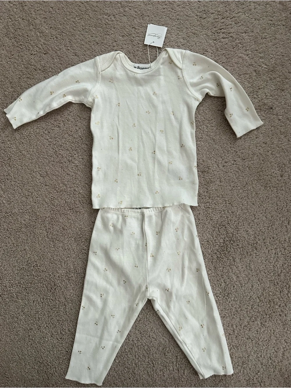 NWT Baby Bonpoint Metallic Cherry Set